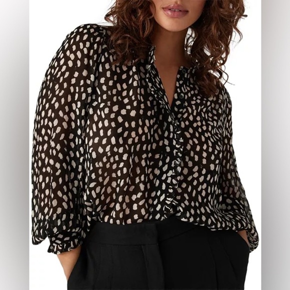ba&sh
Bingo Ruffled Trim Blouse - Picture 1 of 8